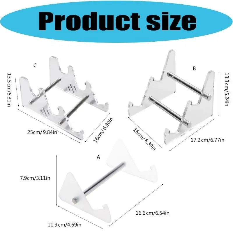 652F Transparents Keyboards Display Stand Platinums Metal Base Detachable Structure For Workspaces Efficiency Zpaxo
