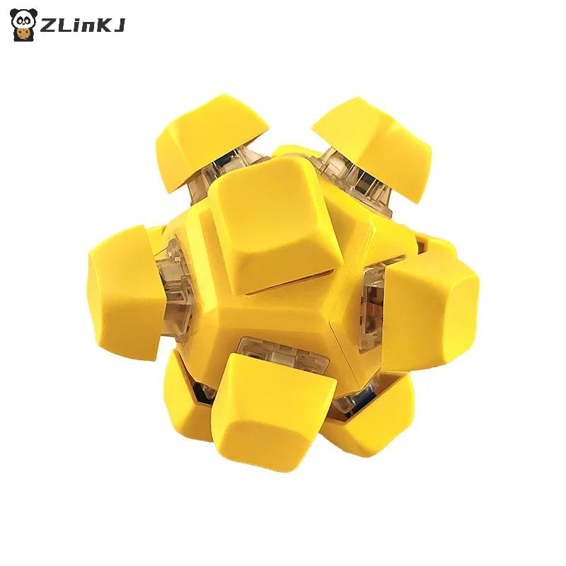 ▶1PCS Stress Reliever 12 Key Flashing Light Stress Relieving Keyboard Ball Fingertip Pressing Gift Toy Zpaxo