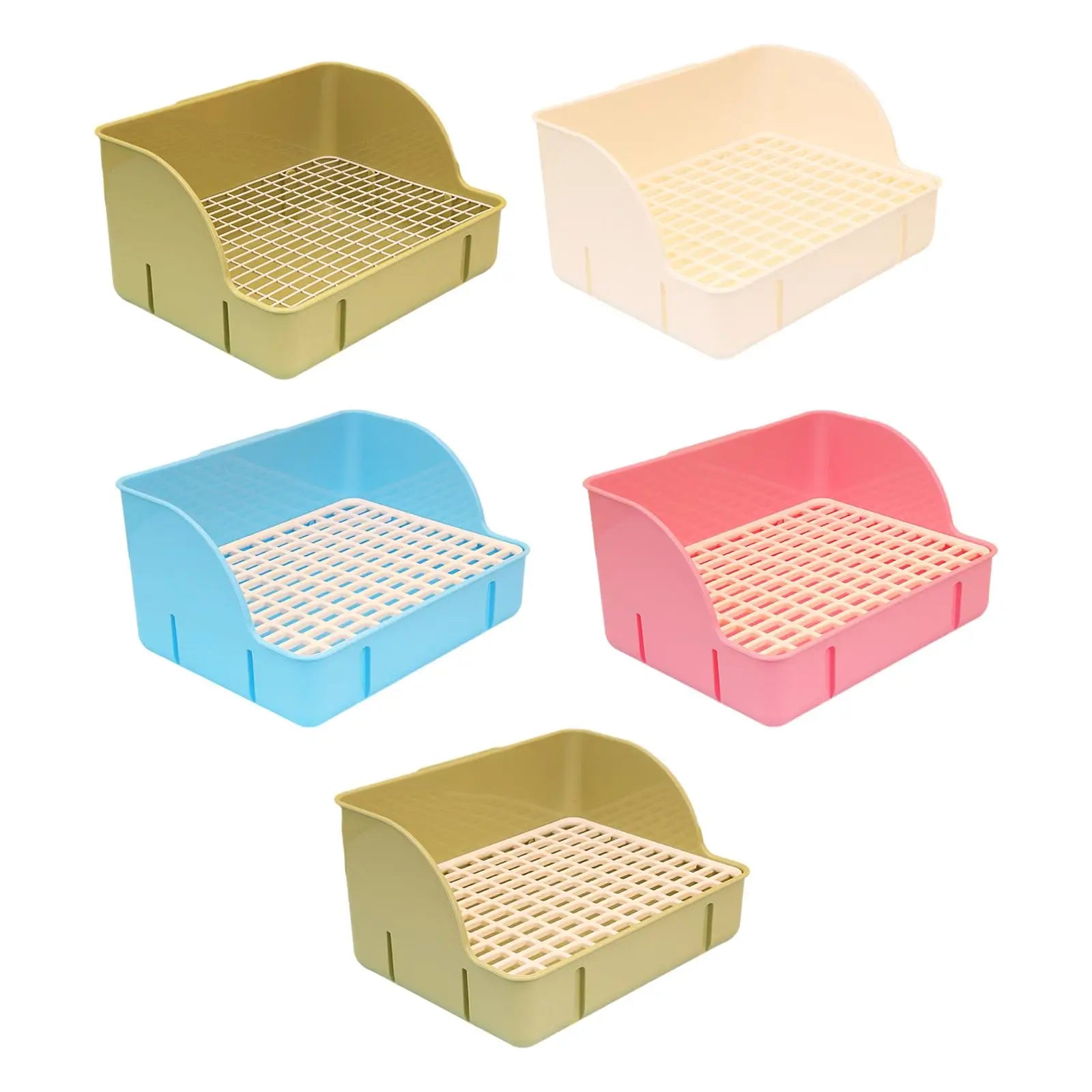 Rabbit Litter Box Durable Small Animals Litter Tray Corner Toilet Box for Ferrets Guinea Pigs Hamster Rats Cage Accessories Zpaxo