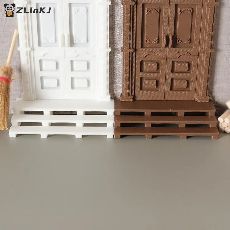 ▶1Pcs Dollhouse Staircase Model Mini Simulation Dolls House DIY Micro Landscape Outdoor Stair Decoration Furniture Accessories Zpaxo