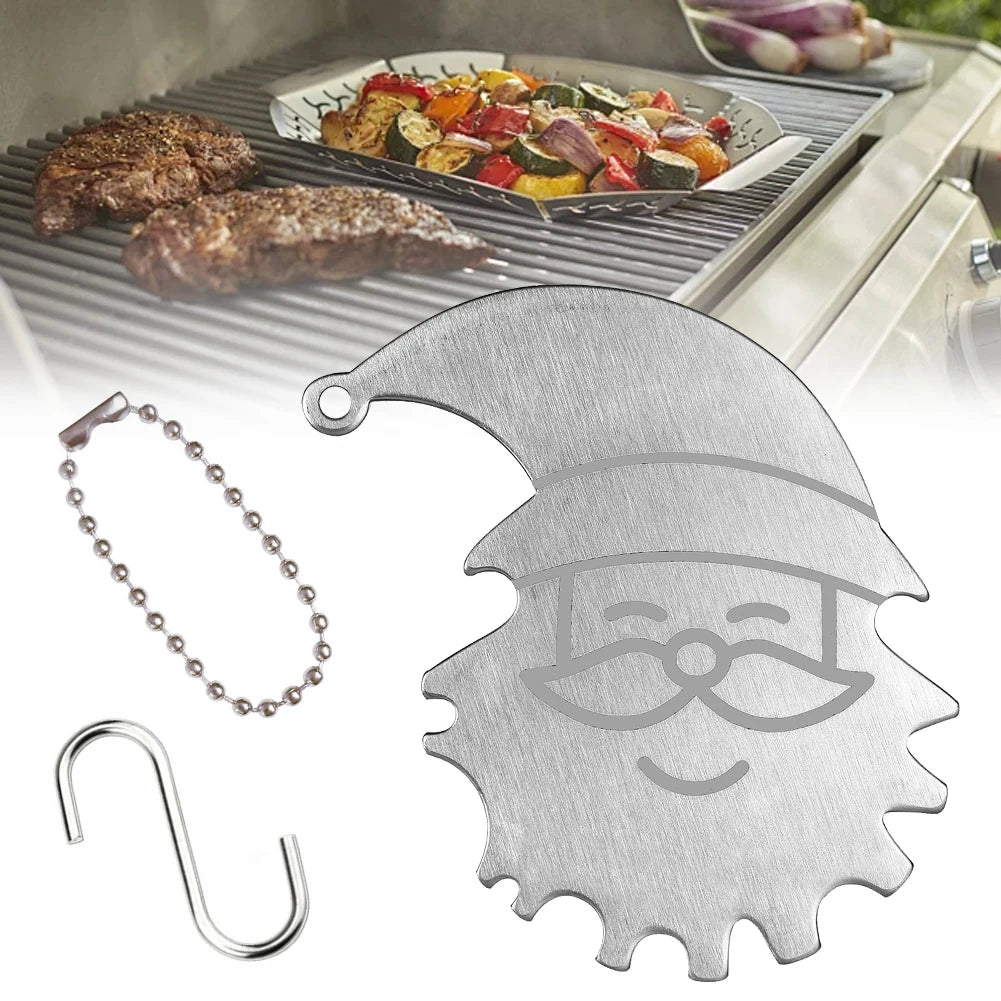 BBQ Grill Scraper Stainless Steel Grills Grate Cleaner Portable Metal