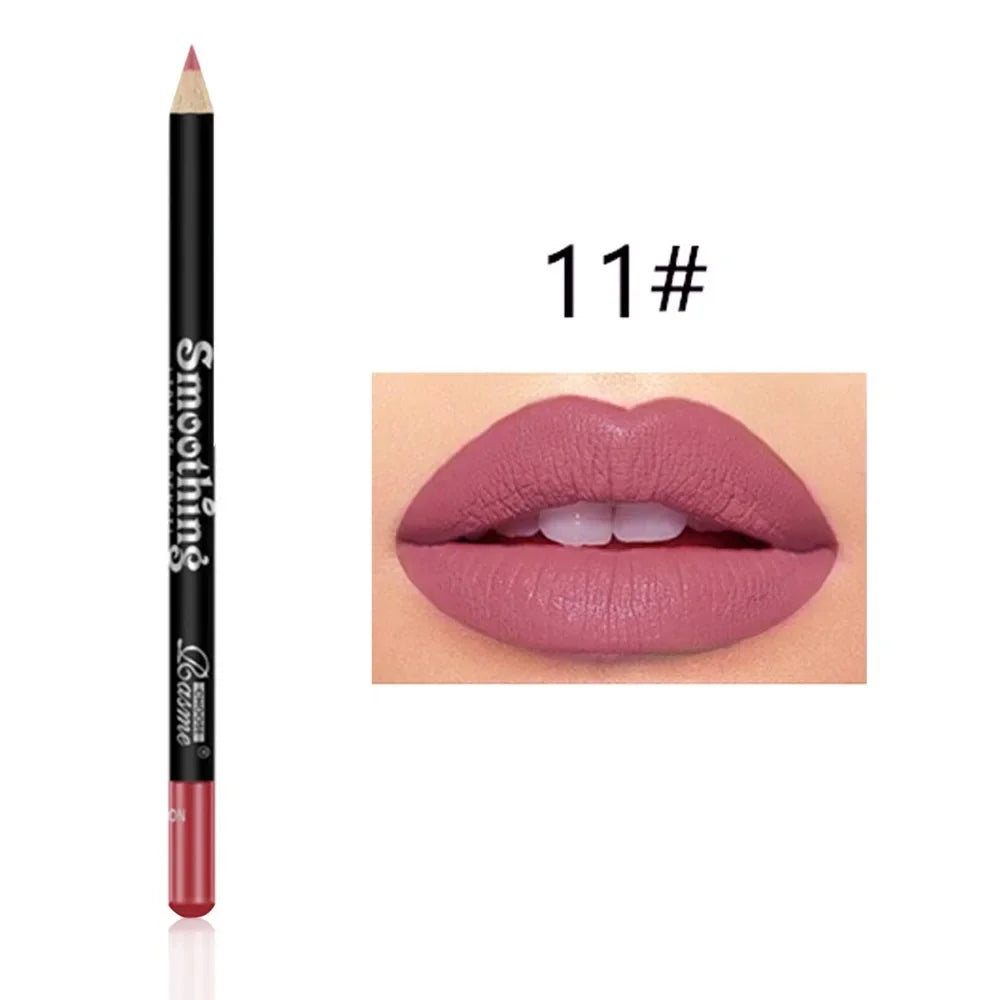 12 Nude Matte Lipstick Pencil Long-lasting Waterproof Lip Pigmented Zpaxo 11
