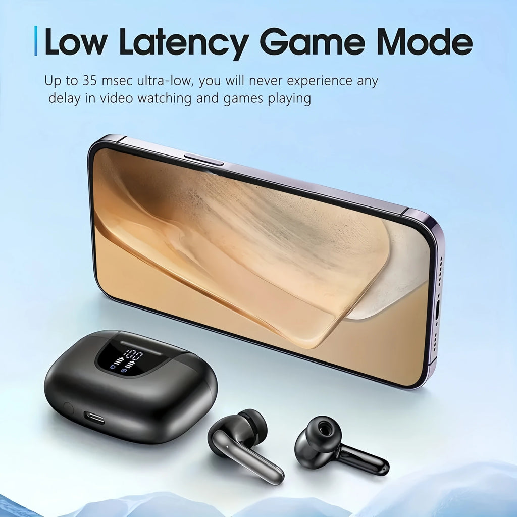 Wireless Bluetooth Earphones Intelligent Noise Cancelling Microphone