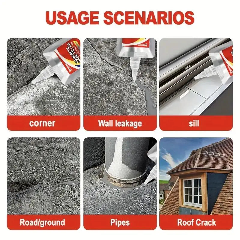 Quick-drying self-leveling concrete repair adhesive | joint sealant for wall/roof/floor Leakproof material outdoor tiles Zpaxo