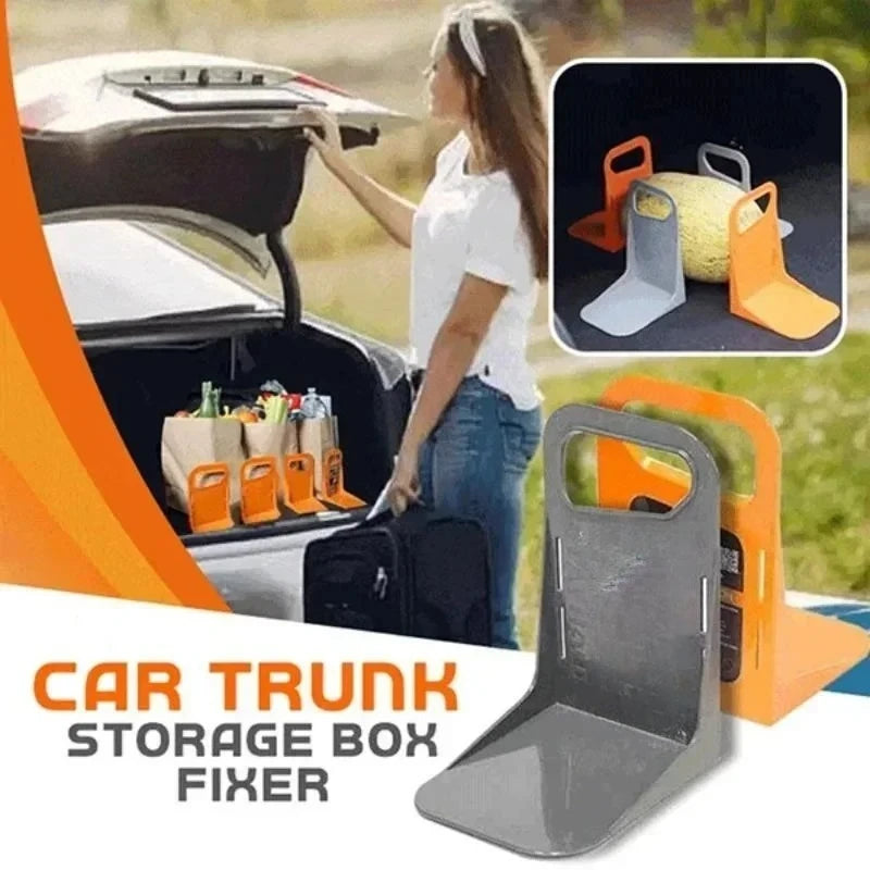 2pc Car Back Auto Trunk Fixed Rack Holder Stand Shake-proof Organizer Fence Storage Holder Adjustable Distance Storage Box Fixer Zpaxo