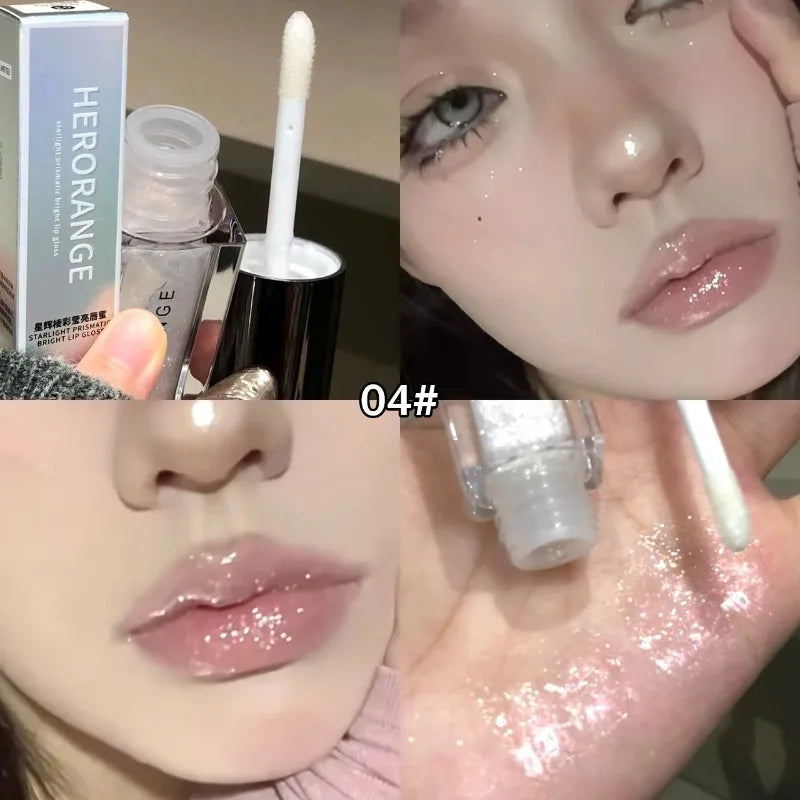 Multichrome Diamond Lip Gloss Metallic Shimmer Glitter Lips Stain