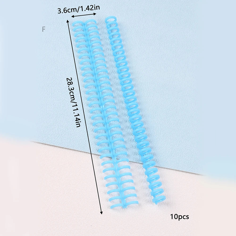 5/10Pcs Loose Leaf Binder Rings Binding Spines 30-Hole Plastic Comb Binding Spines for Teacher Student Business Notebook File Zpaxo 10Pcs Blue
