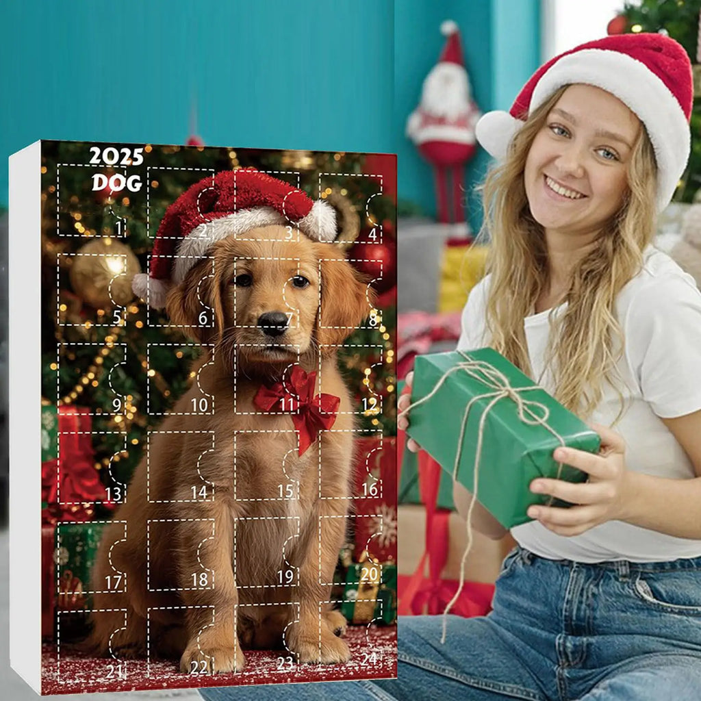 Dog Advent Calendar 24 Days Countdown 2D Acrylic Christmas Ornaments