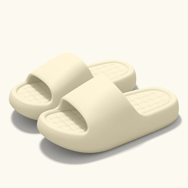 Women's Slippers Cloud Thick-soled Sandals Fashion Soft Bottom Beach Zpaxo beige 36-37