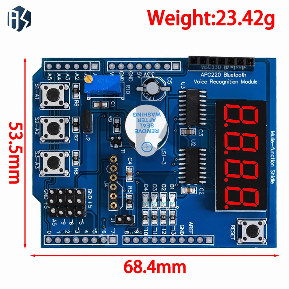 Arduino Multifunctional Expansion Board Base Shield UNO Leonardo Zpaxo