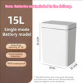 White Touchless Smart Sensor Trash Can Electronic Bathroom Garbage