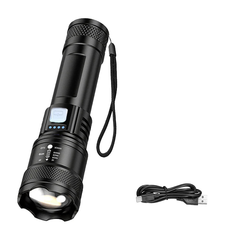 2000LM Zoomable Tactical LED Flashlight – Rechargeable Torch