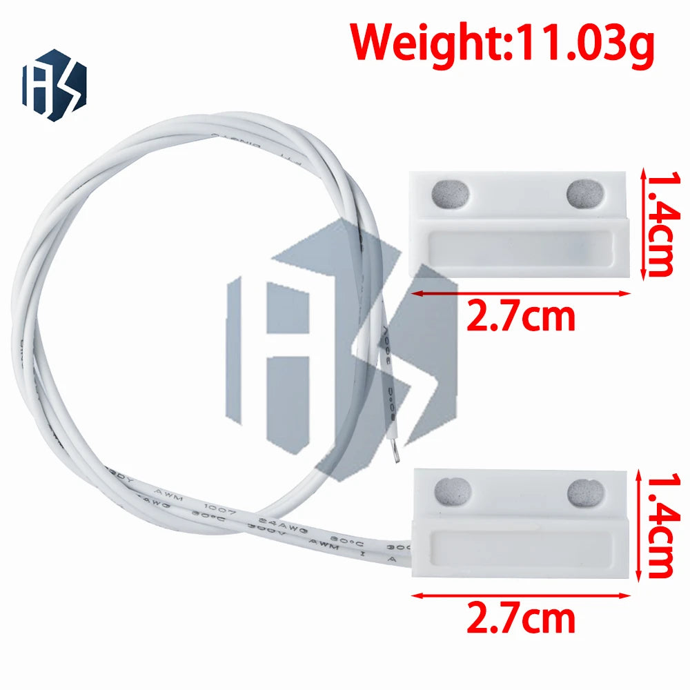 MC-38 MC38 Wired Door Window Sensor Wire Lengthen Randomly Magnetic Zpaxo