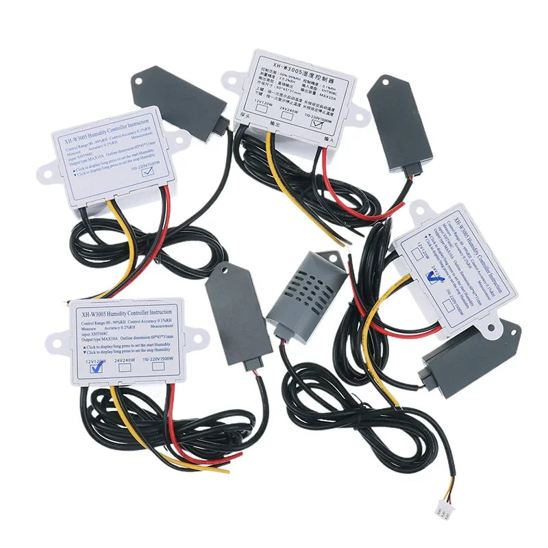12V 24V 220V XH-W3005 Digital Humidity Controller Humidistat Hygrometer Humidity Control Switch Regulator + Humidity Sensor Zpaxo