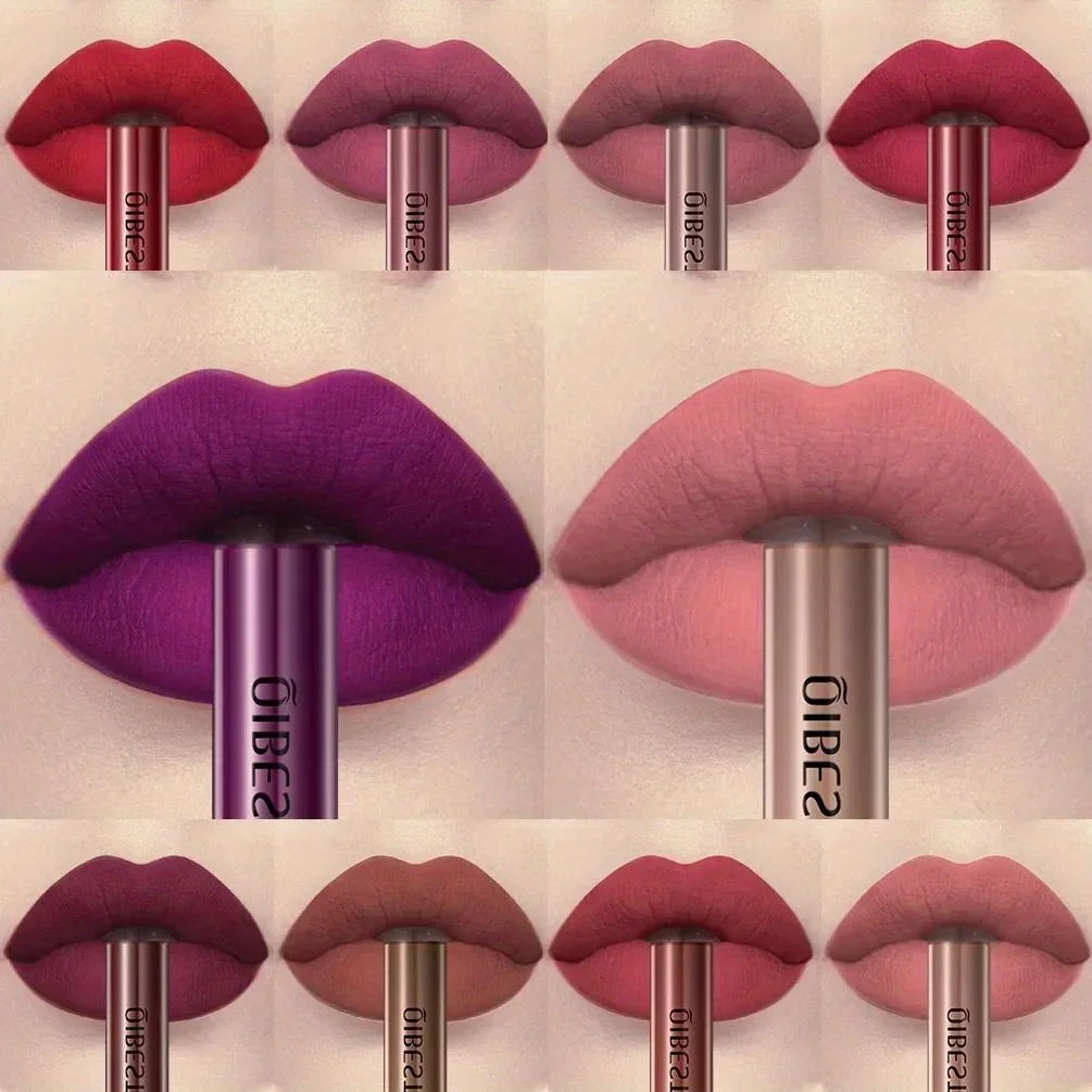 Matte Liquid Lipstick Waterproof Long Lasting Velvet Mate Nude Red Lip Gloss Lint Tube Makeup Cosmetic Lipsticks Lipgloss Zpaxo