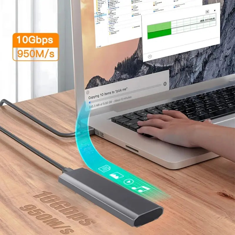 M2 NVMe SSD Case 10Gbps USB3 1 Enclosure C HDD Box Tool SATA M-key B Zpaxo