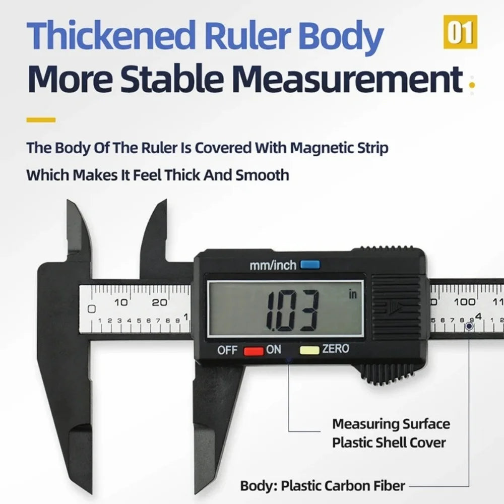 Digital Vernier Caliper 0–150mm | Electronic Measurement Tool Digital Caliper Zpaxo