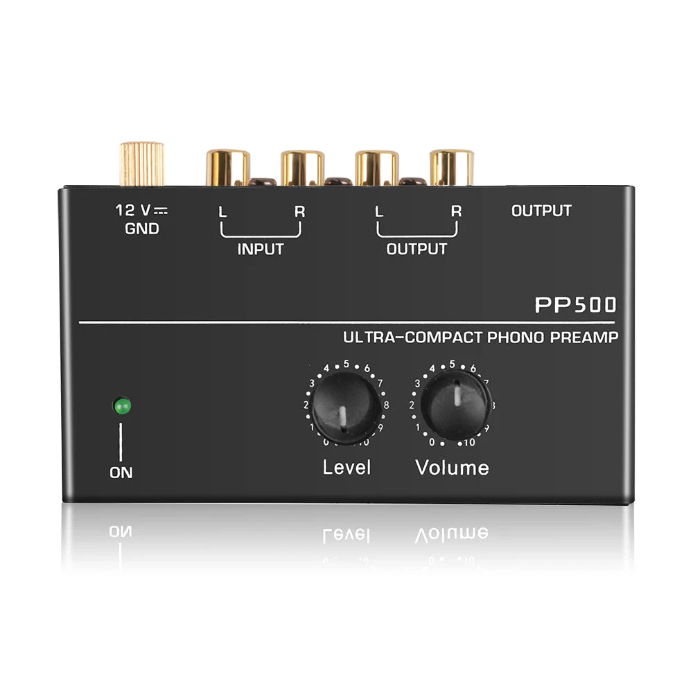 Ultra-compact Phono Preamp Pre Amp Preamplifier Level Volume Control