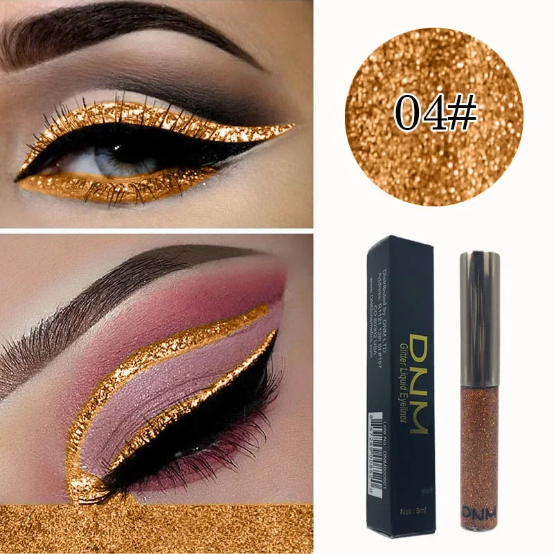 16 Colors Diamond Liquid Eyeliner Professional Silver Green Shiny