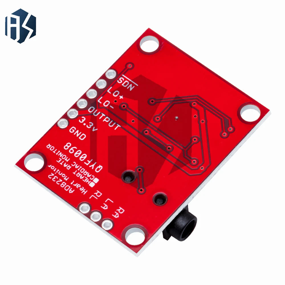 High-precision AD8232 Biopotential Sensor Heart Rate Monitor Zpaxo