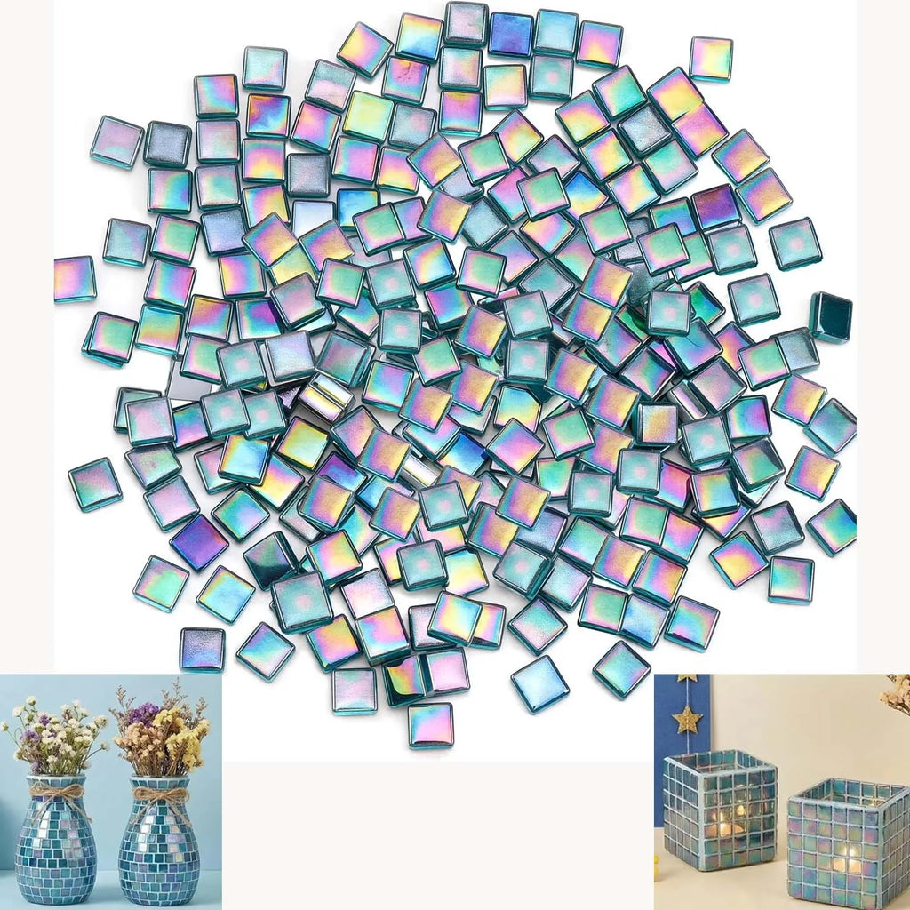 Blue Glass Mosaic Tiles 160pcs – DIY Craft & Jewelry Kit Glass Mosaic Tiles Zpaxo