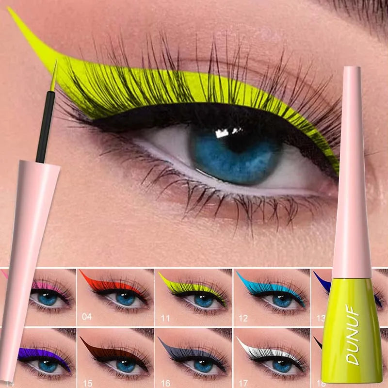18 Colors Matte Colorful Liquid Eyeliner Pencil Waterproof Lasting Zpaxo