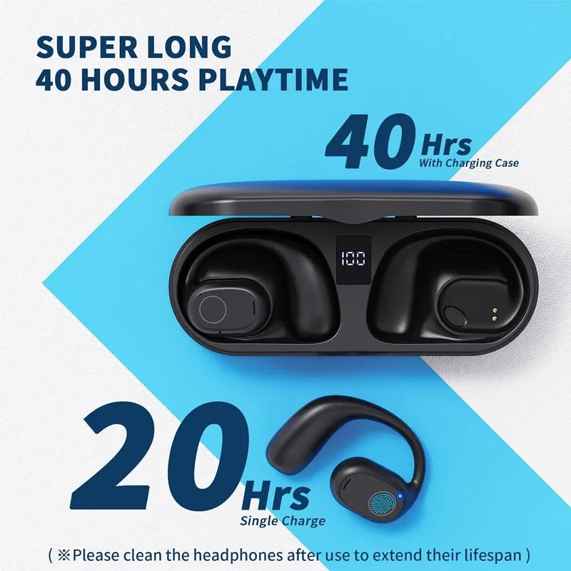 UYUXIO Open Ear Headphones Bluetooth 6 0 Wireless Sports Earbuds