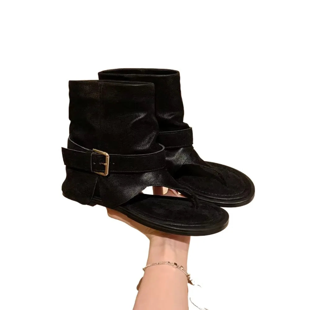 Fashion Style Open Clip Toe Ankle Boots Sandals Women Short Booties Designer Wedges High Heels Ladies Shoes Zpaxo