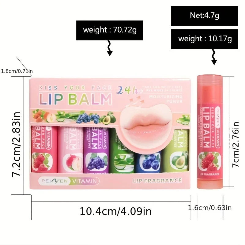 Fruity lip balm boxed, moisturizing, moisturizing, anti-drying and cracking, fading lip pattern makeup Zpaxo