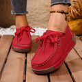 Plus Size Women Loafers Casual Soft Sole Anti-Slip Flat Shoes Women Spring 2025 New Comfortable Sneakers Women Zapatos De Mujer Zpaxo Red 43