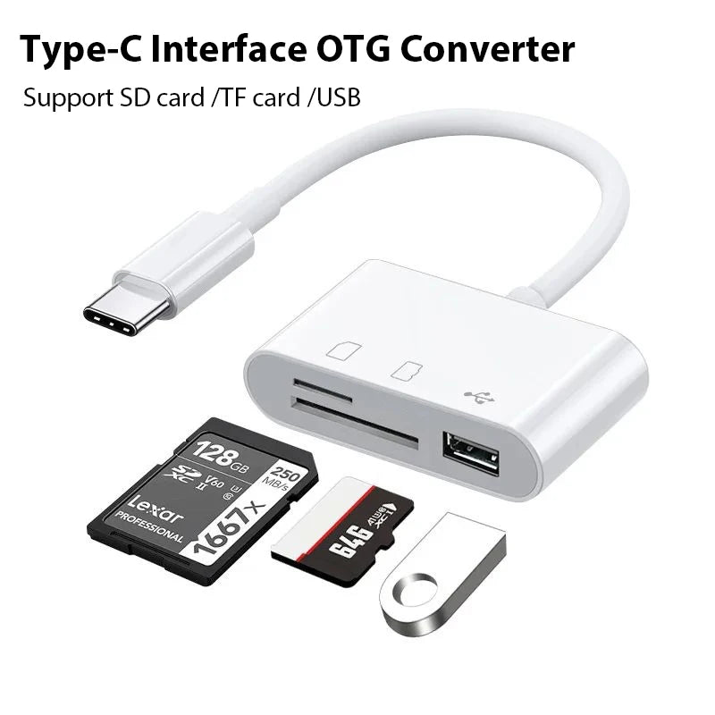 C SD Card Reader OTG USB Cable Mini TF Adapter Data Transfer Macbook Zpaxo