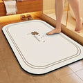 Diatomite Bath Mat – Quick-Dry Non-Slip Super Absorbent Diatomite Bath Mat Zpaxo WHITE 400MMx600MM