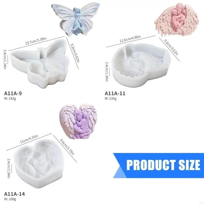 Silicone Mould Butterfly Fairies Molds Ornament Plasters Handmade