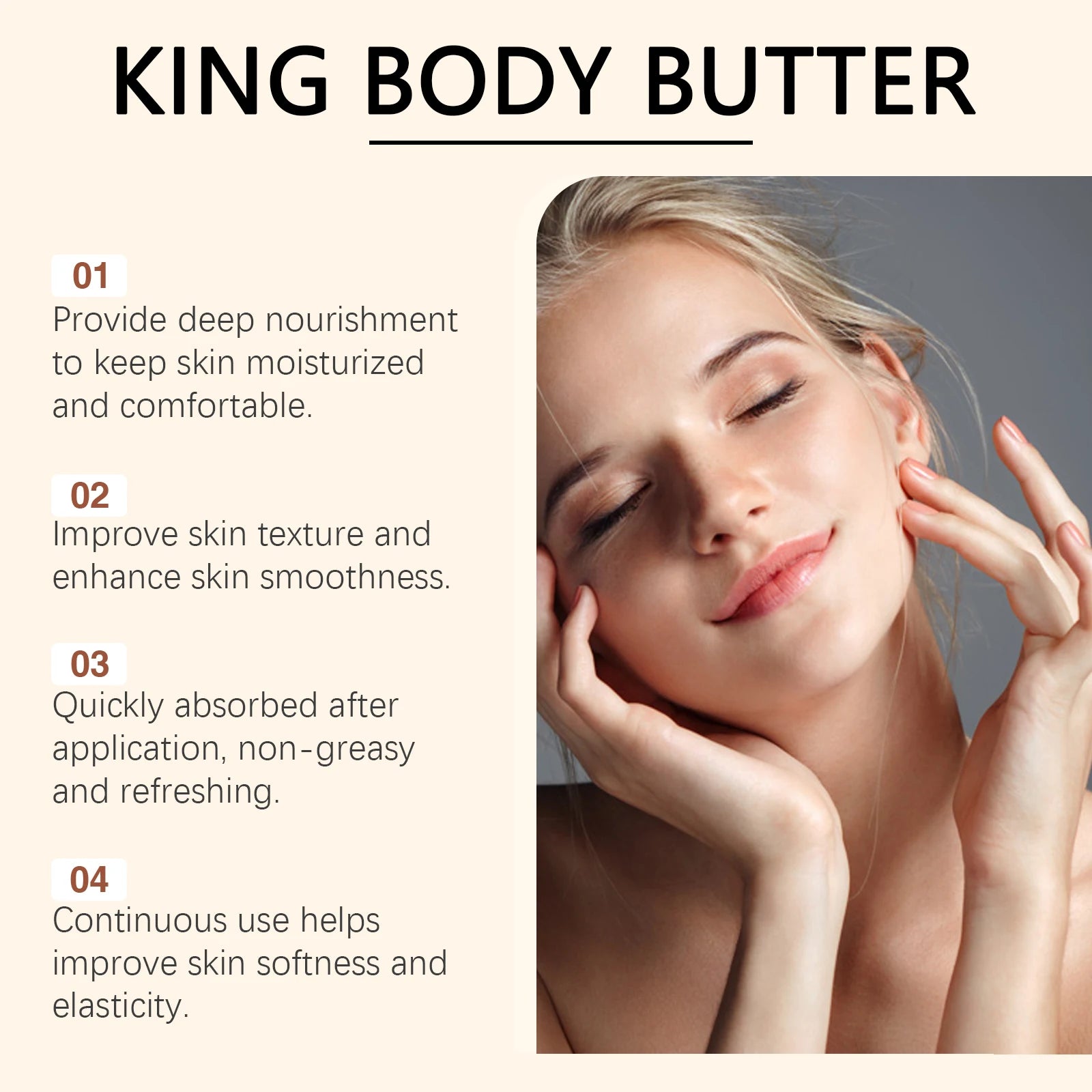 Shea Butter Moisturizing Cream Soft Smooth Skin Care Nourishing Body Butter Intense Hydration for Dry & Rough Skin Body Care Zpaxo