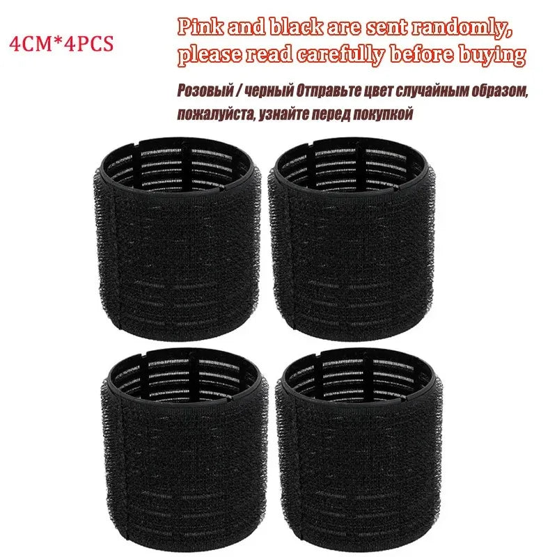 4- Hair Rollers Self Grip Hook Curlers Roller Bangs Salon No Heat Zpaxo 4CM-4pcs