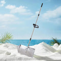 Handheld Sand Sift Rake Beach Mesh Shovel Sea Food Catcher Ergonomic Sharp Teeth Sifter for Gardening Soil Loosening Camping Zpaxo Silver