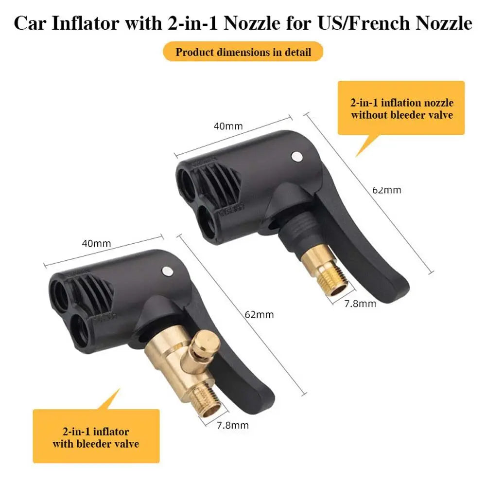 Durable Brass Auto Parts Car Tire Air Chuck Inflatable Pump Valve Connector Tyre Inflator Clip Tyre Valve Adapter Zpaxo
