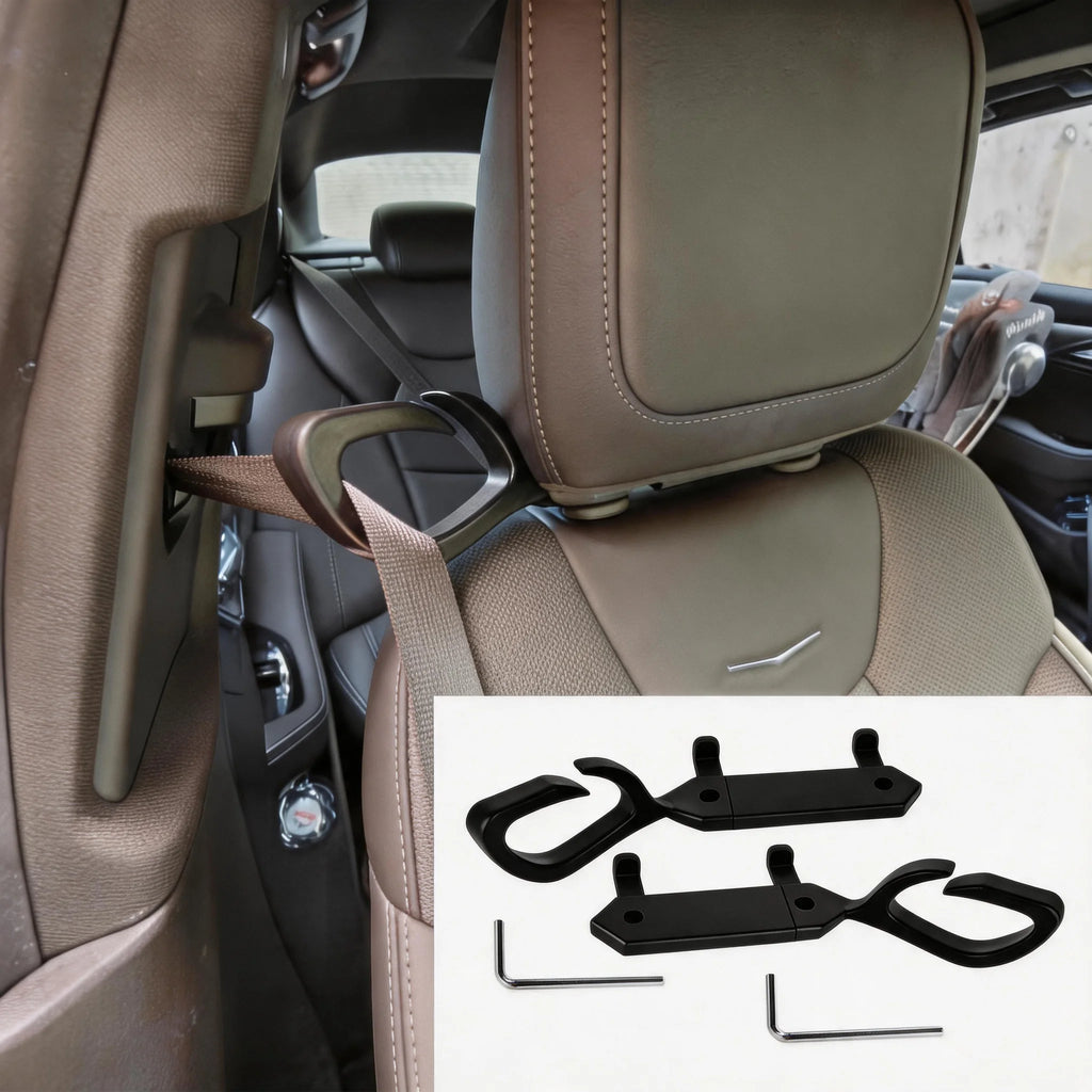Universal Car Seat Belt Adjuster & Rear Seat Hook | ABS