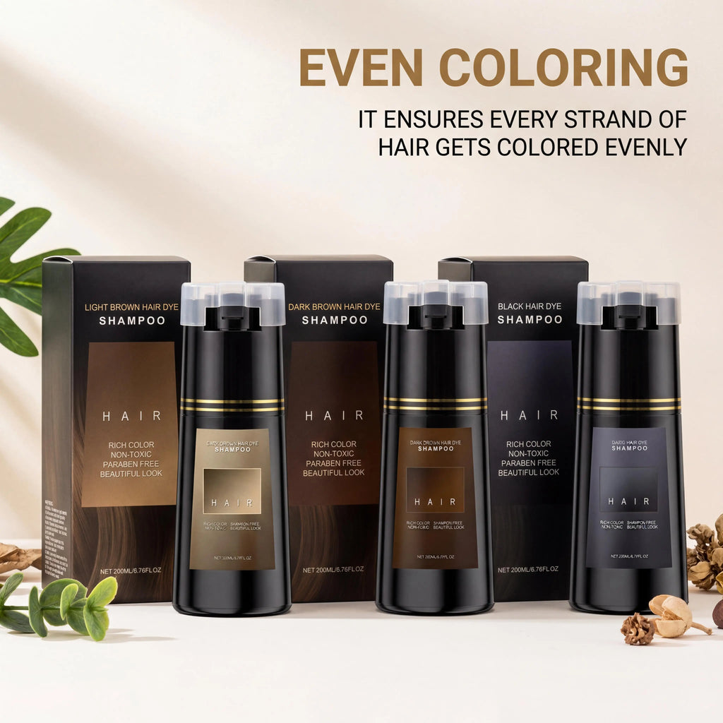Plant Extract Hair Dye Shampoo – 2-in-1 Color & Cleanse Hair Dye Shampoo Zpaxo