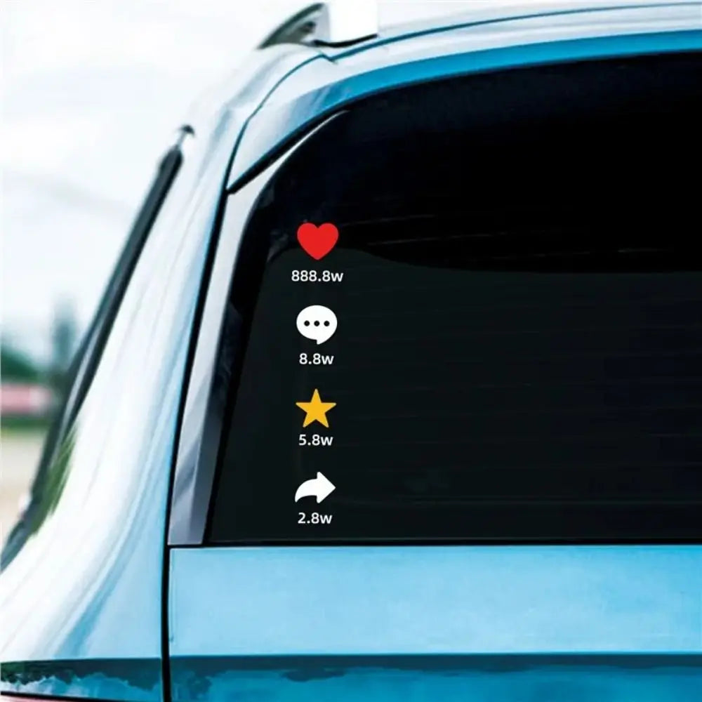 Bag Funny Design Car Sticker Lovely Heart Creative Vinyl Decal Sun Zpaxo