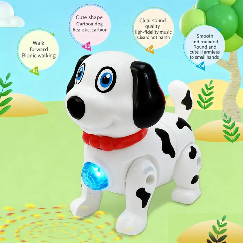 1/2PCS Toy Dog Adorable Dalmatian Interactive Light Electric Musical Puppy Bionic Walking Dynamic music for Small Babies Infant Zpaxo