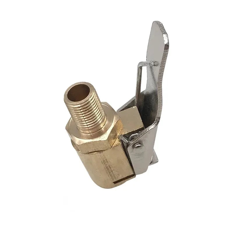 Brass 8mm Clip-On Tire Air Chuck Inflator Valve Adapter