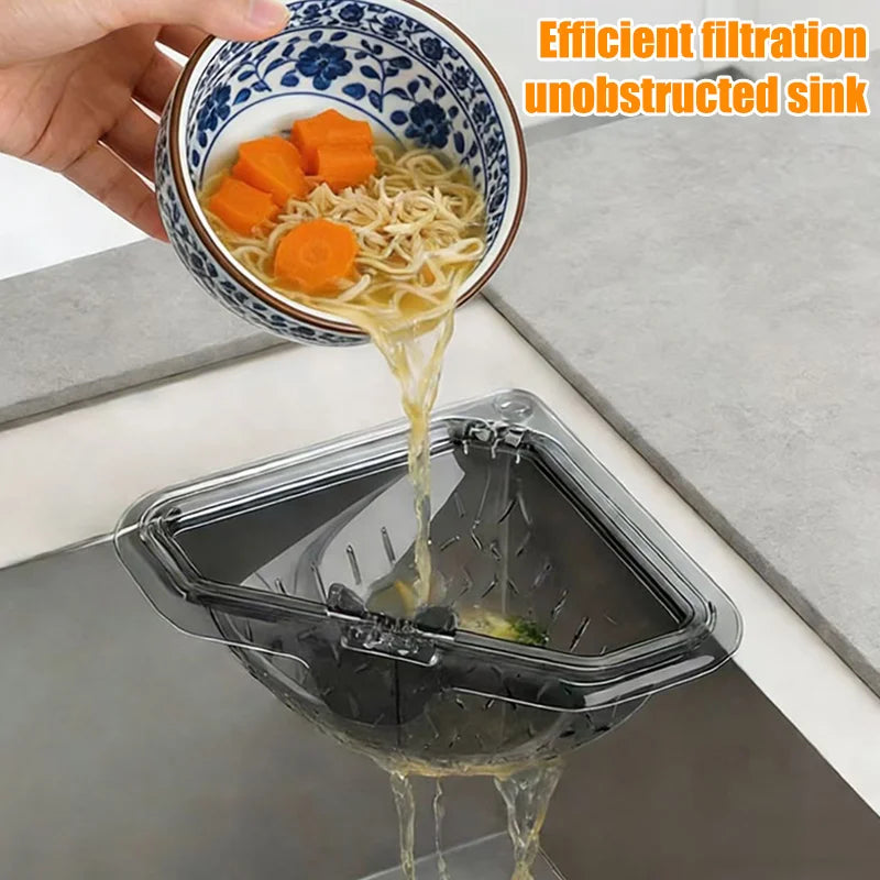 Separate Anti-leak Sink Triangle Basket Suction Cup Fruit Vegetable
