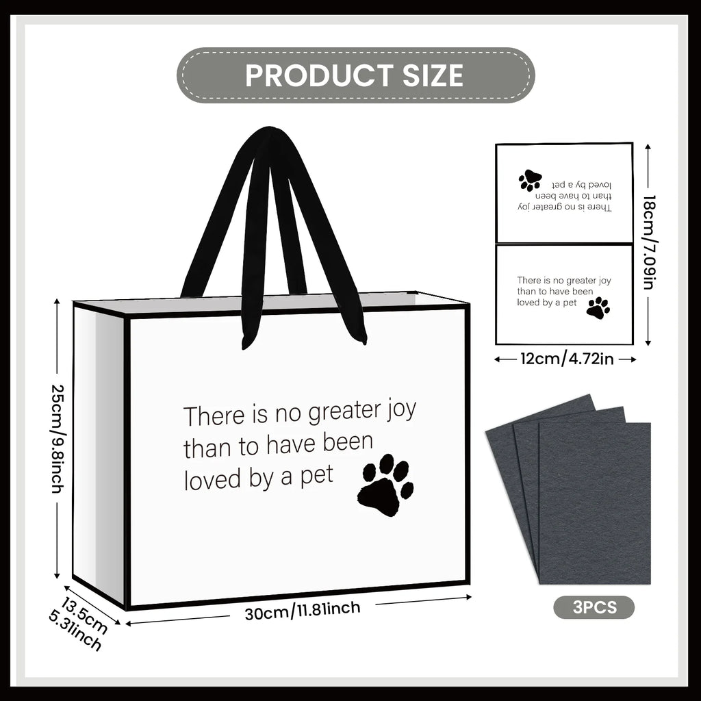 Dog Memorial Gift Bag Set with Card & Tissue Paper