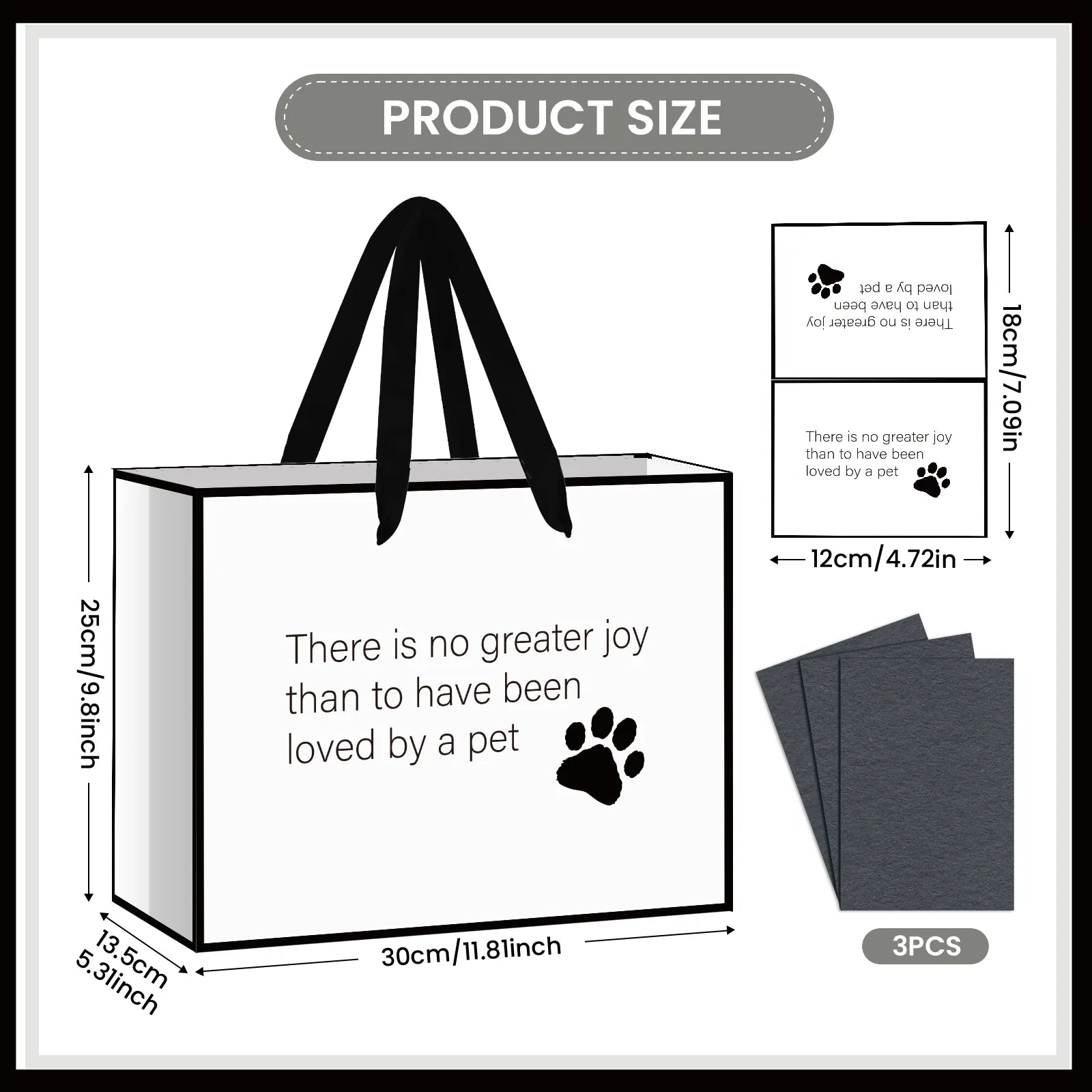 Dog Memorial Gift Bag Set with Card & Tissue Paper