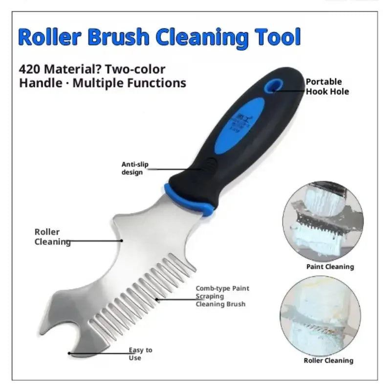Paint Brush Cleaner Tool Stainless Steel Roller Cleaning Household Zpaxo A1
