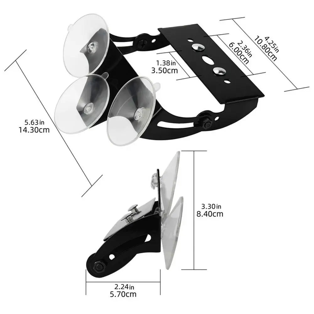 Universal Fog Light Mounting Brackets Bumper LED Work Suction Cup