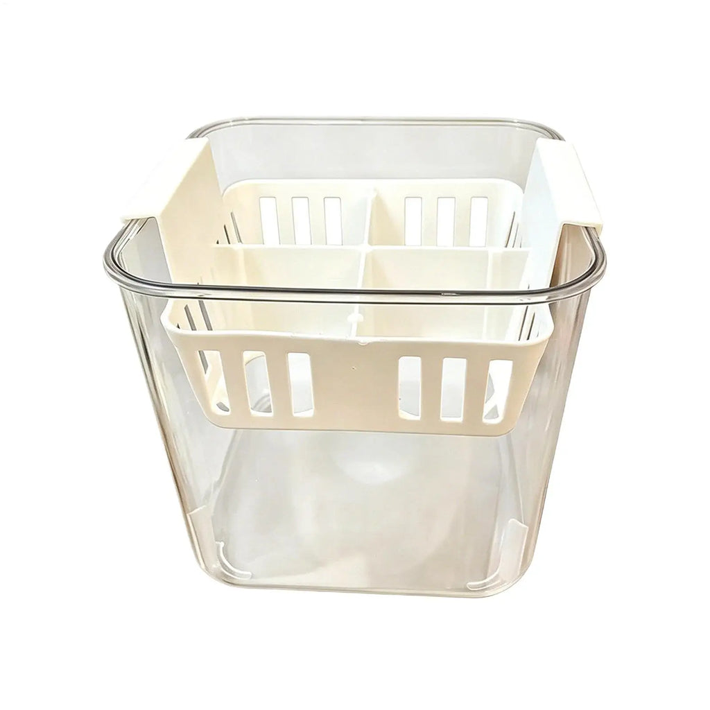 4 Grids Hydroponics Nurserys Pots Planter Containers Clear Tulips Planter Plastic Square Planting Basket Indoor Gardening Zpaxo