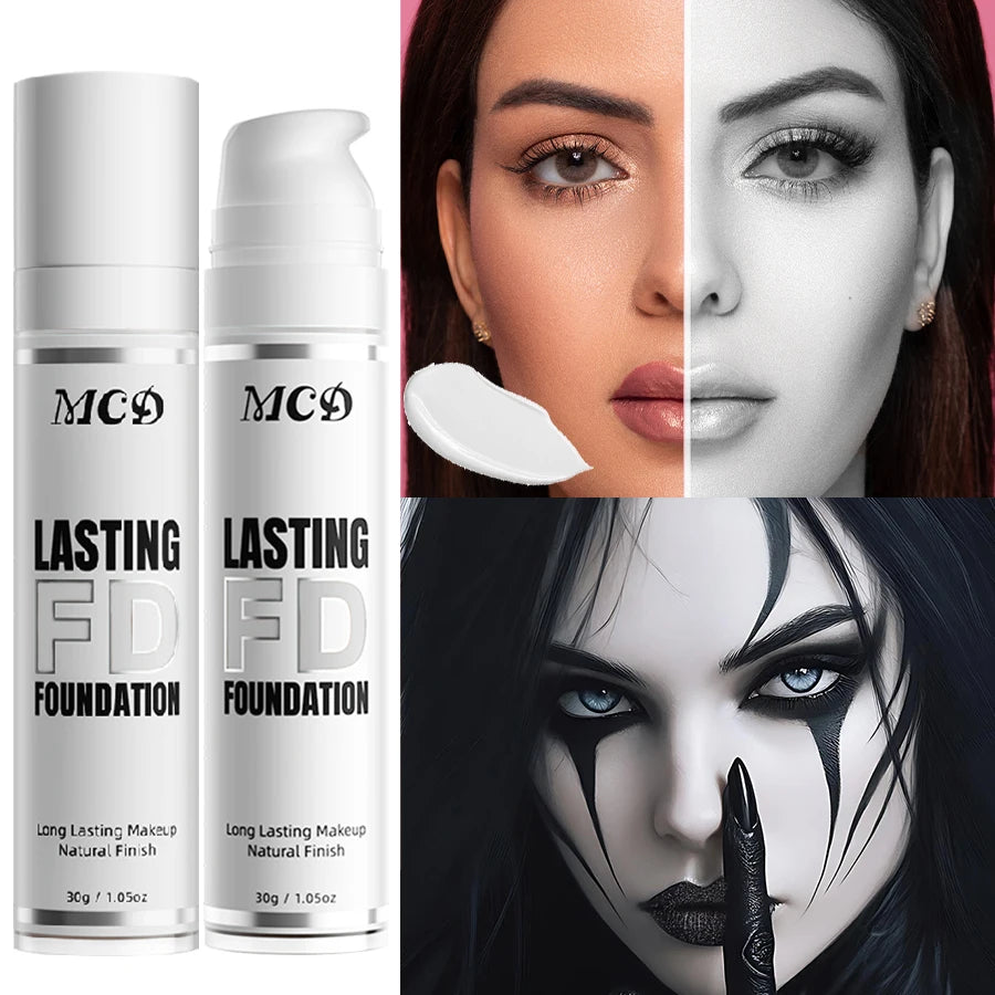 Pure White Liquid Foundation COS Stage Makeup Long-lasting Concealer
