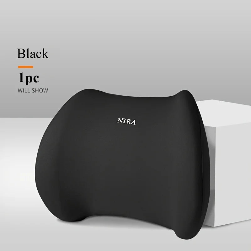 Ergonomic Office Bed Lumbar Pillow Posture-correcting Back Support Zpaxo 1pc-Black
